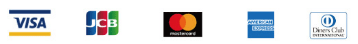 VISA,JCB,mastercard,AMERICAN EXPRESS,Diners Clubが使えます。